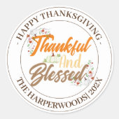 Einfache, moderne Familie des Glücks Runder Aufkleber (Vorderseite)