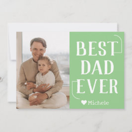 Einfache moderne Familienzüchter Tagesname Foto Feiertagskarte