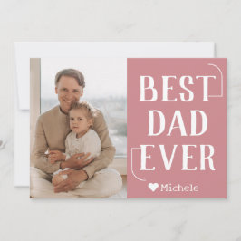 Einfache moderne Familienzüchter Tagesname Foto Feiertagskarte