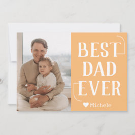 Einfache moderne Familienzüchter Tagesname Foto Feiertagskarte