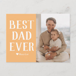 Einfache moderne Familienzüchter Tagesname Foto Feiertagspostkarte