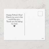 Einfache moderne Familienzüchter Tagesname Foto Feiertagspostkarte (Rückseite)