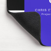 Einfache moderne Farbblöcke Blau, Schwarz und Weiß Mousepad (Ecke)