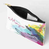 Einfache moderne, farbenfrohe Abstrakte Kunst Zubehörtasche (Offen)