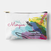 Einfache moderne, farbenfrohe Abstrakte Kunst Zubehörtasche (Vorderseite)