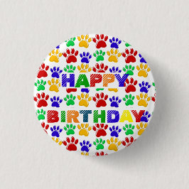 Einfache, moderne, farbenfrohe Geburtstagsparty vo Button