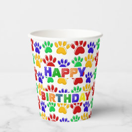 Einfache, moderne, farbenfrohe Geburtstagsparty vo Pappbecher