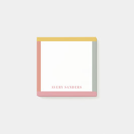 Einfache, moderne, farbenfrohe Grenzbezeichnung Post-it Klebezettel