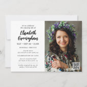 Einfache moderne Feier zur Beerdigung des Lebens Einladung (Vorderseite)