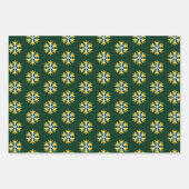 Einfache moderne Feiertage Goldfolie Weiße Schneef Geschenkpapier Set (Vorderseite)