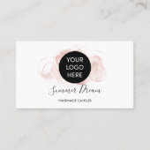 Einfache moderne Feminine Eleganter Chic QR-Code Visitenkarte (Vorderseite)