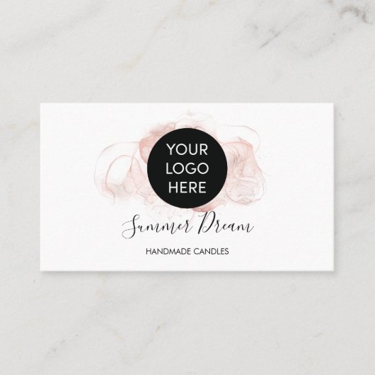 Einfache moderne Feminine Eleganter Chic QR-Code Visitenkarte (Vorderseite)