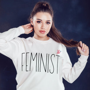 Einfache moderne feministische Script-Minimal-Girl Sweatshirt