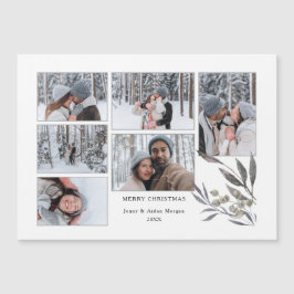 Einfache moderne Ferienanlage Watercolor Grüne 6-F Magnetkarte