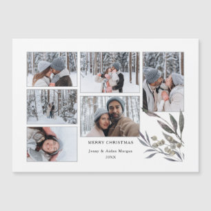 Einfache moderne Ferienanlage Watercolor Grüne 6-F Magnetkarte