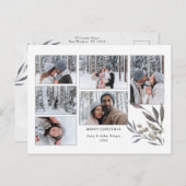 Einfache moderne Ferienanlage Watercolor Grüne 6-F Postkarte (Vorne/Hinten)