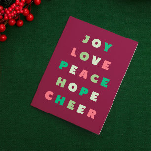 Einfache moderne fette Typografie Weihnachtssprüch Feiertagskarte
