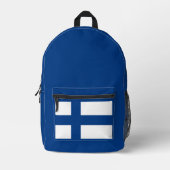 Einfache moderne finnische Flagge Souvenir Bedruckter Rucksack (Vorderseite)