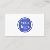Einfache moderne Firmenlogos in Weiß Visitenkarte (Vorderseite)