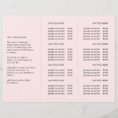 Einfache moderne Firmenlogos Pink-Trifold-Broschür (Rückseite)