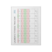Einfache moderne Fitness Tracker Notizblock (Rotiert)