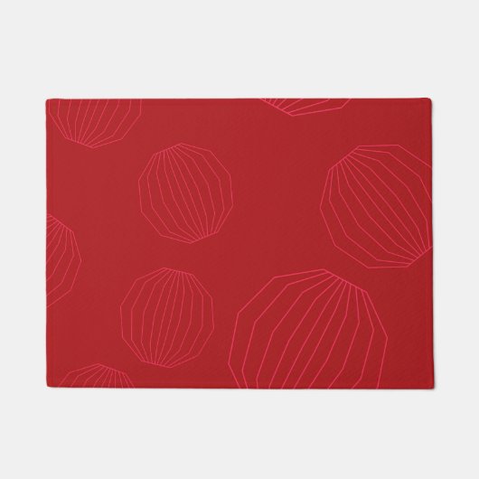 Einfache, moderne, fließende Weihnachtsschmuck Fußmatte (Vorderseite)