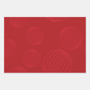 Einfache, moderne, fließende Weihnachtsschmuck Geschenkpapier Set