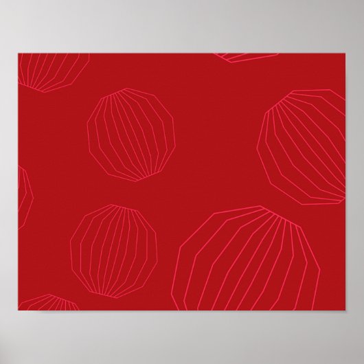 Einfache, moderne, fließende Weihnachtsschmuck Poster (Vorne)