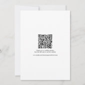 Einfache moderne Floral-QR-Code-Dankeskarten Dankeskarte (Rückseite)