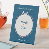 Einfache moderne Folk Style Blue Wedding Sockelschild (In Situ)