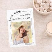 Einfache moderne Foto-Abschlussfeier - Save-the-Da Save The Date