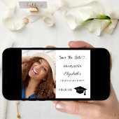 Einfache moderne Foto-Abschlussfeier Save The Date