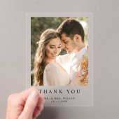 Einfache moderne Foto Akryllische Hochzeit Dankesc Acryleinladungen (Insitu (Handheld))
