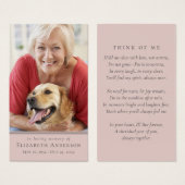 Einfache moderne Foto Beerdigungskarte (Vorne & Hinten)