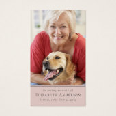 Einfache moderne Foto Beerdigungskarte (Vorderseite)