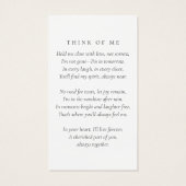 Einfache moderne Foto Beerdigungskarte (Rückseite)