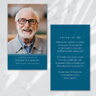 Einfache moderne Foto Beerdigungskarte