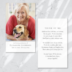 Einfache moderne Foto Beerdigungskarte