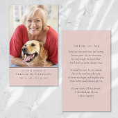 Einfache moderne Foto Beerdigungskarte