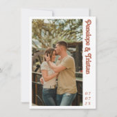 Einfache, moderne Foto Collage Hochzeit Einladung (Vorderseite)