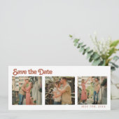 Einfache moderne Foto Collage Hochzeit Einladung (Stehend Vorderseite)