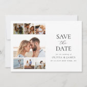 Einfache moderne Foto Collage Hochzeit Save The Date (Vorderseite)