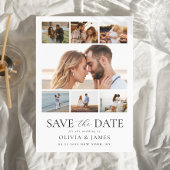 Einfache moderne Foto Collage Hochzeit Save The Date