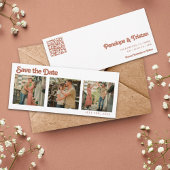 Einfache moderne Foto Collage Hochzeit Save The Date
