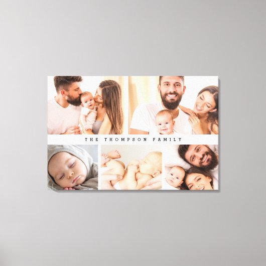 Einfache moderne Foto-Collage Leinwanddruck (Vorderseite)