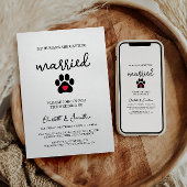 Einfache moderne Foto Dog Lover Pet Wedding Einladung