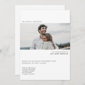 Einfache, moderne Foto-Engagement-Partei Einladung (Vorne/Hinten)