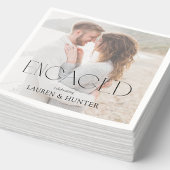 Einfache, moderne Foto-Engagement-Partei Serviette