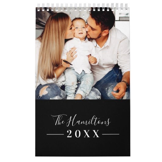 Einfache moderne Foto-Familie 2025 Kalender (Titelbild)