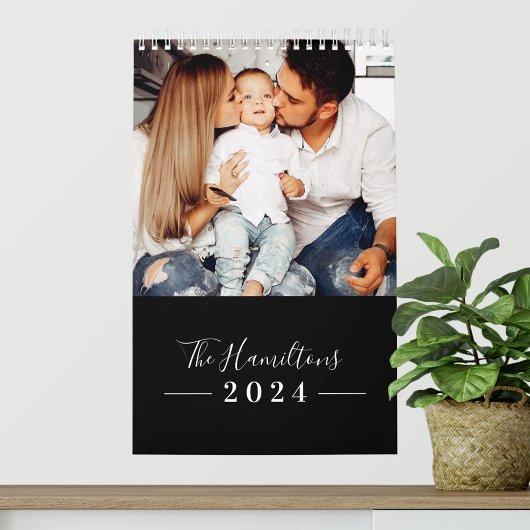 Einfache moderne Foto-Familie 2025 Kalender